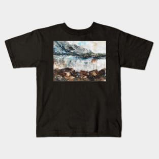 Abstract oil painting scenery Kids T-Shirt